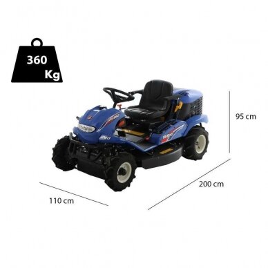 Aukštos žolės traktoriukas ISEKI SRA 950FA 4WD